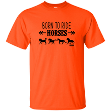 Load image into Gallery viewer, Born To Ride Horses Funny Short Sleeve Gift Shirt
