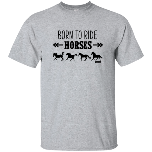 Born To Ride Horses Funny Short Sleeve Gift Shirt