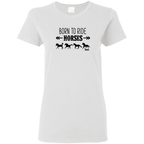 Born To Ride Horses Funny Short Sleeve Gift Shirt