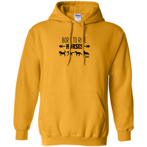 Born To Ride Horses Funny Pullover Hoodie